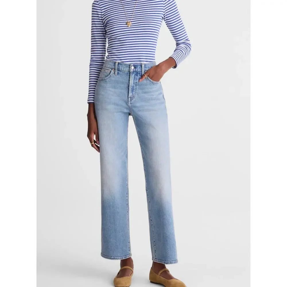 Madewell Womens Perfect Vintage Wide Leg Jean Size 27 Stretch Casual Denim Blue - Picture 2 of 9